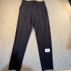 Athleta Venice Pintuck Pant Black High Rise Zipper Pockets Womens Small Tall